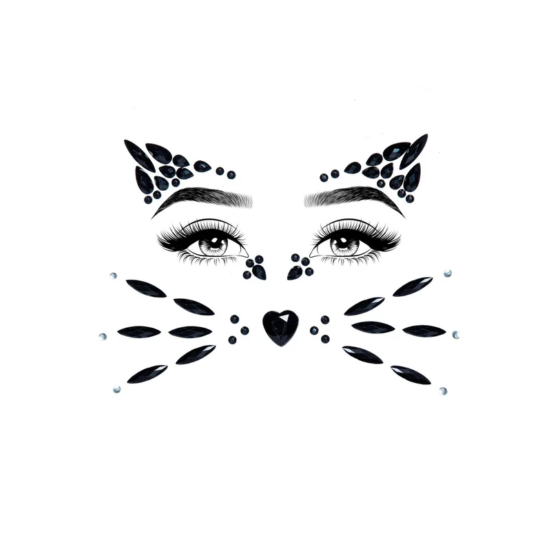 Animal Face Jewels Sticker