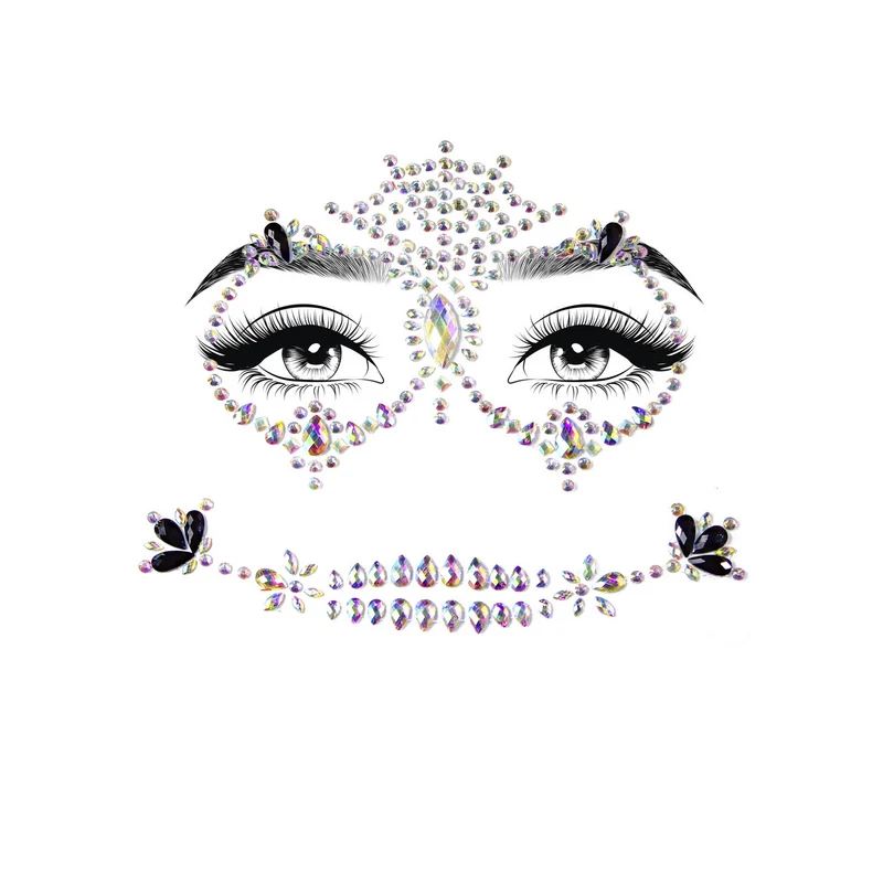 Bijouterie Op Sticker Voor Op Het Gezicht Calavera Schedel