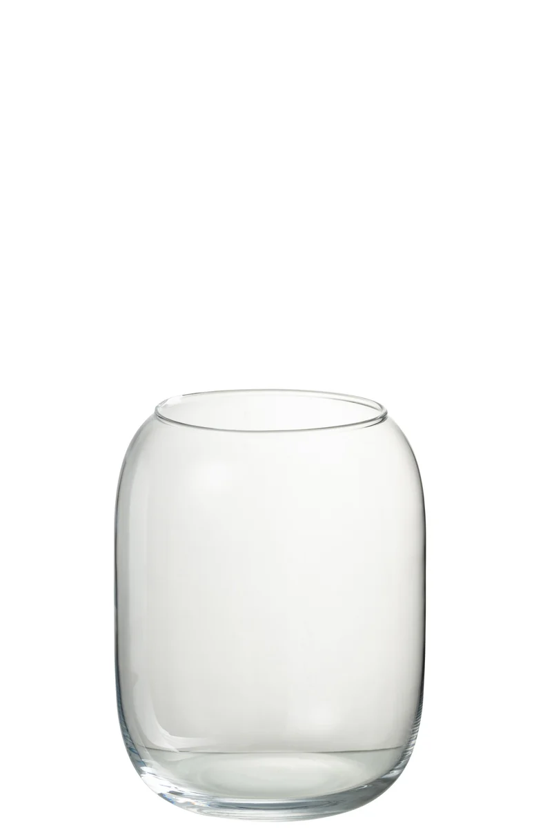 J-Line windlicht Zilly - kaarshouder - glas - transparant