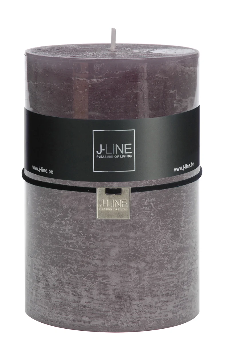 J-Line cilinderkaars Graniet - grijs - XL - 95U - 6 stuks