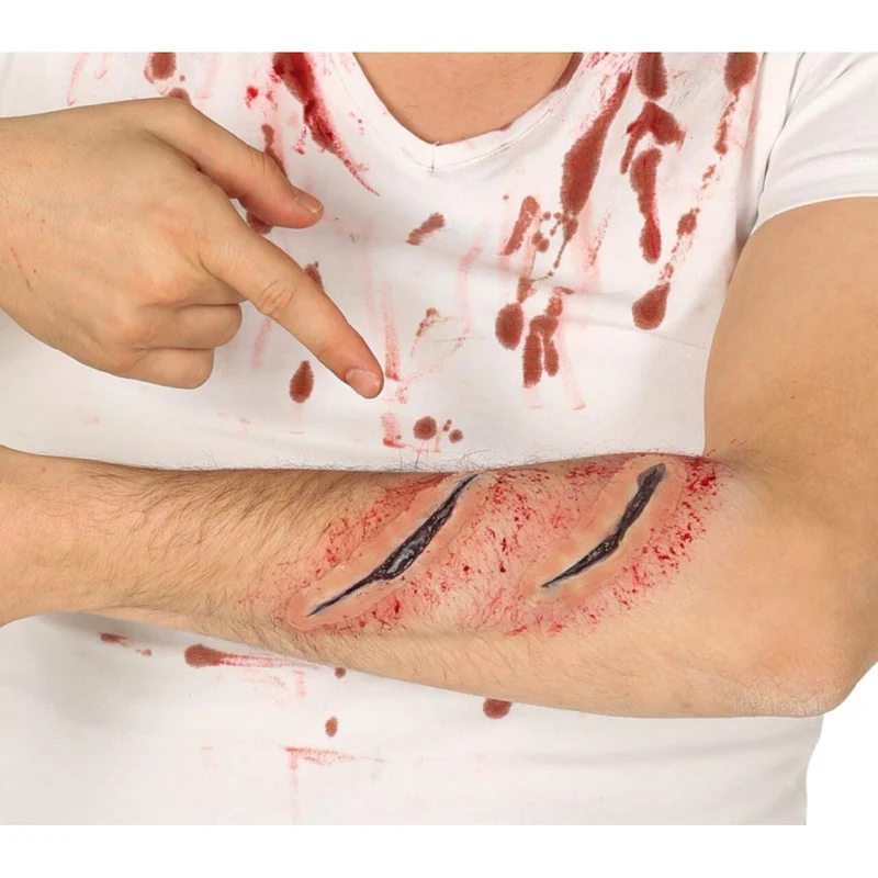 Halloween Diepe Snijwonden 4 Stuks