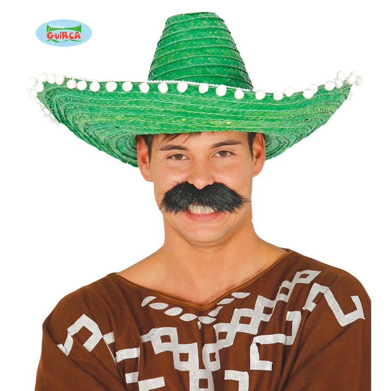 Grote Groene Sombrero Met Bolletjes Juan