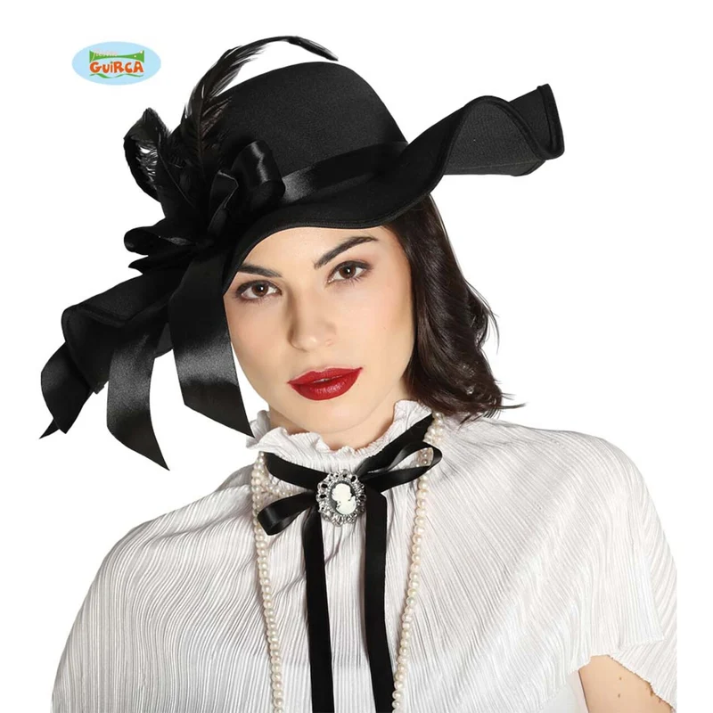 Hoed Paardenraces Ascot Zwart