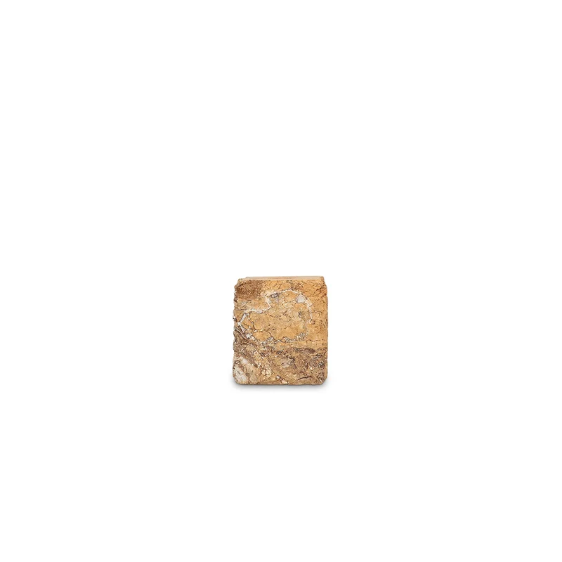 S|P Collection - Kandelaar 8x8xH8cm marmer bruin Opus