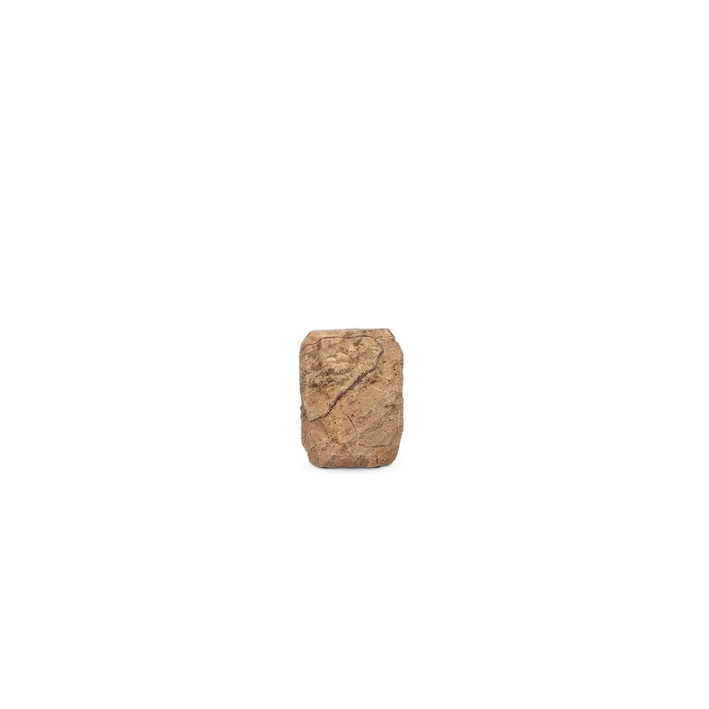 S|P Collection - Kandelaar 8x8xH13,5cm marmer bruin Opus