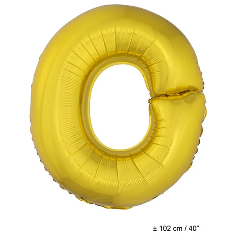 Folie Ballon Letter O Goud XL 102cm (Leeg)