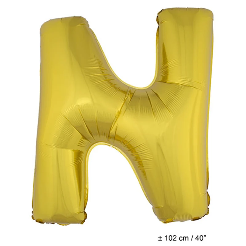 Folie Ballon Letter N Goud XL 102cm (Leeg)