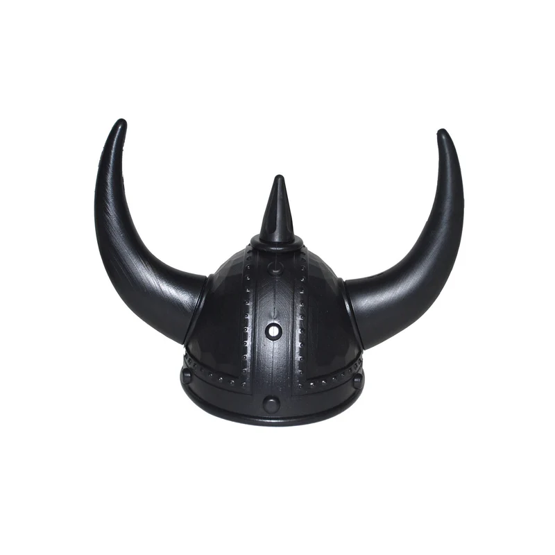 Venijnige Viking Helm Met Zwarte Hoorns