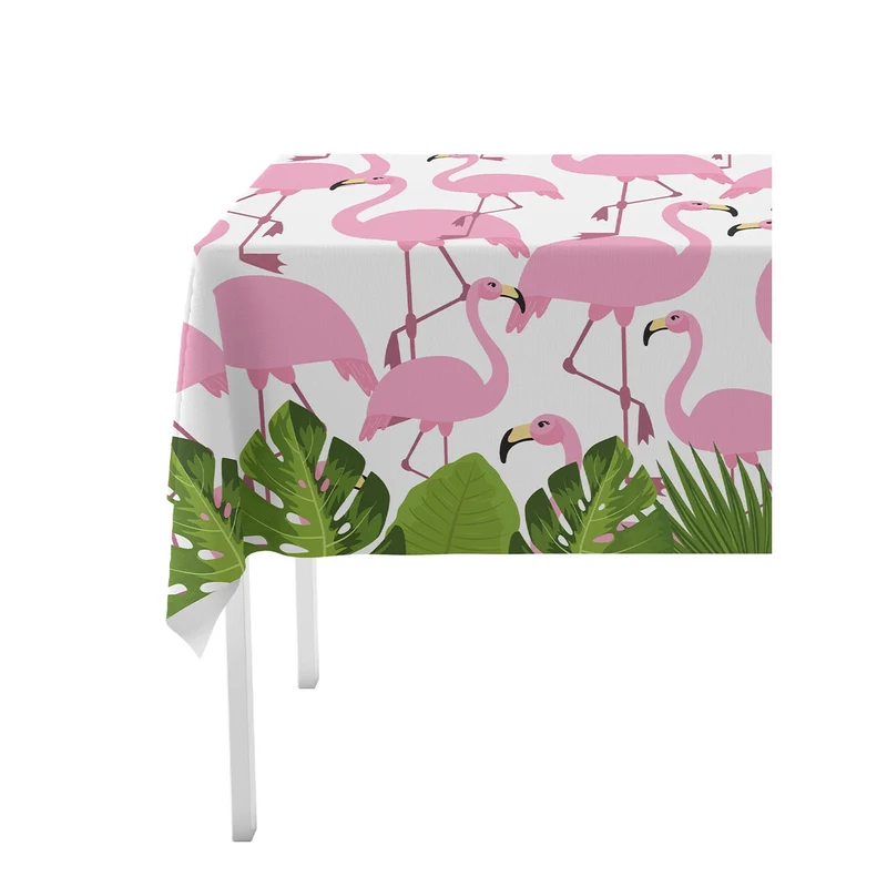 Caribisch Tafelkleed Tropical Flamingos 120 X 180cm