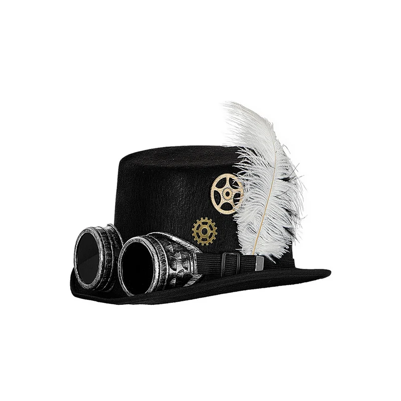 Steampunk Hoed Met Veer