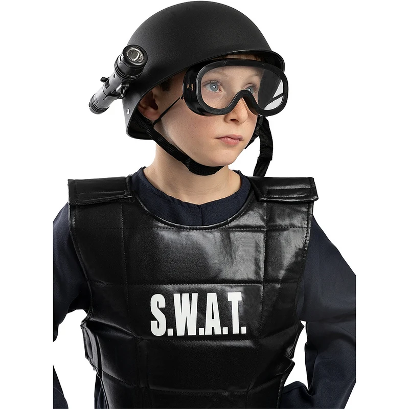 Police Swat Helm Met Lamp En Bril