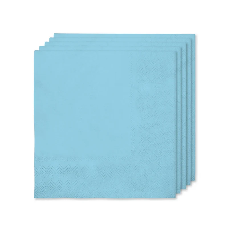 16 Blauwe Servetten 33x33cm