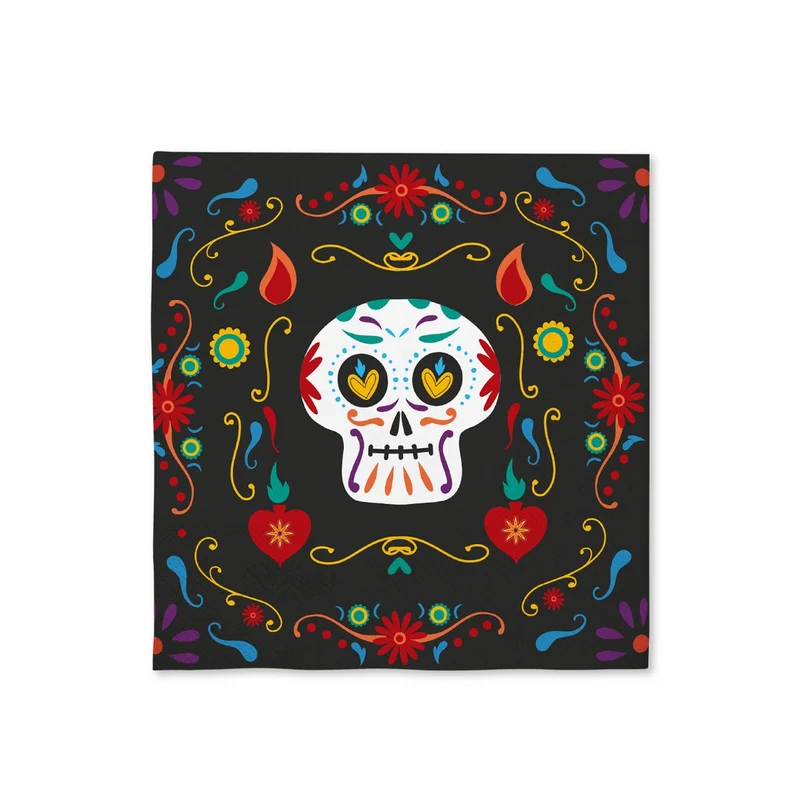 16 Halloween Servetten Day Of The Dead 33x33cm
