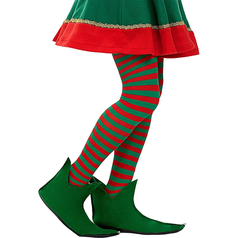 Rood Groen Gestreepte Panty Elf