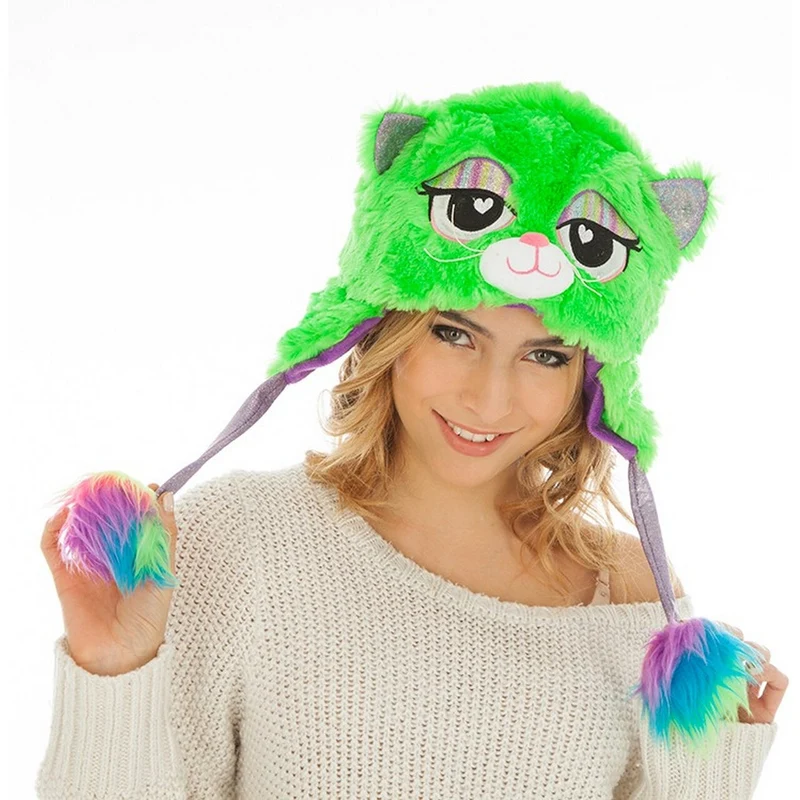 Groene Regenboog Kat Muts