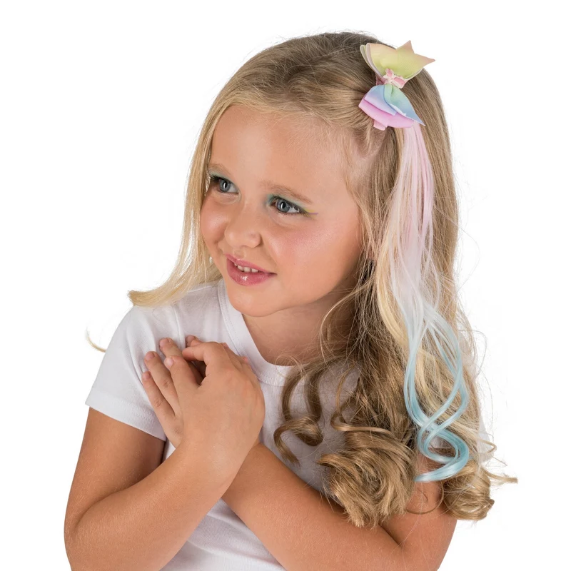 Haarclip Met Strik Blauw En Roze Haar