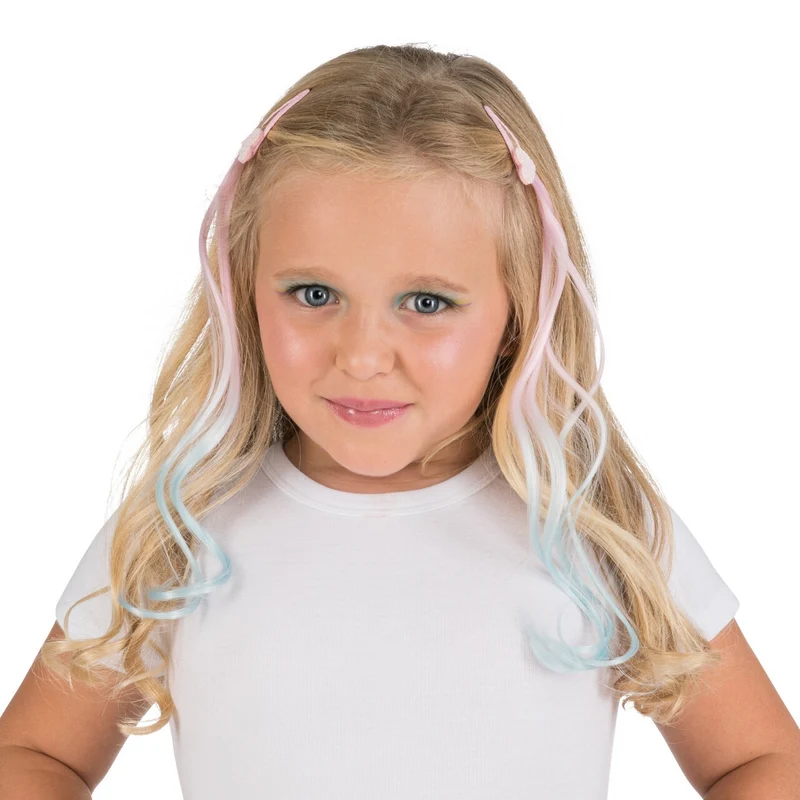 Haarclip Hart Met Roze En Blauw Haar 2 Stuks