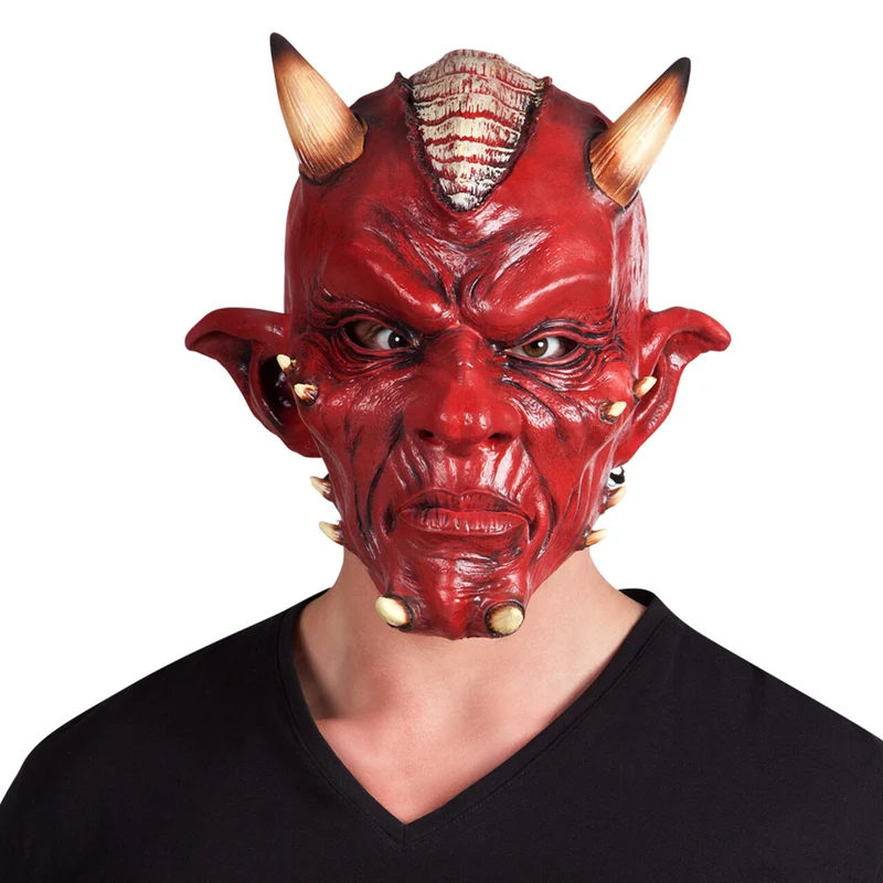 Latex Hoofdmasker Duivel De Luxe