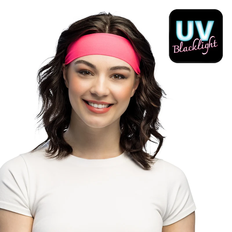Zweet Hoofdband Neon Roze 80s
