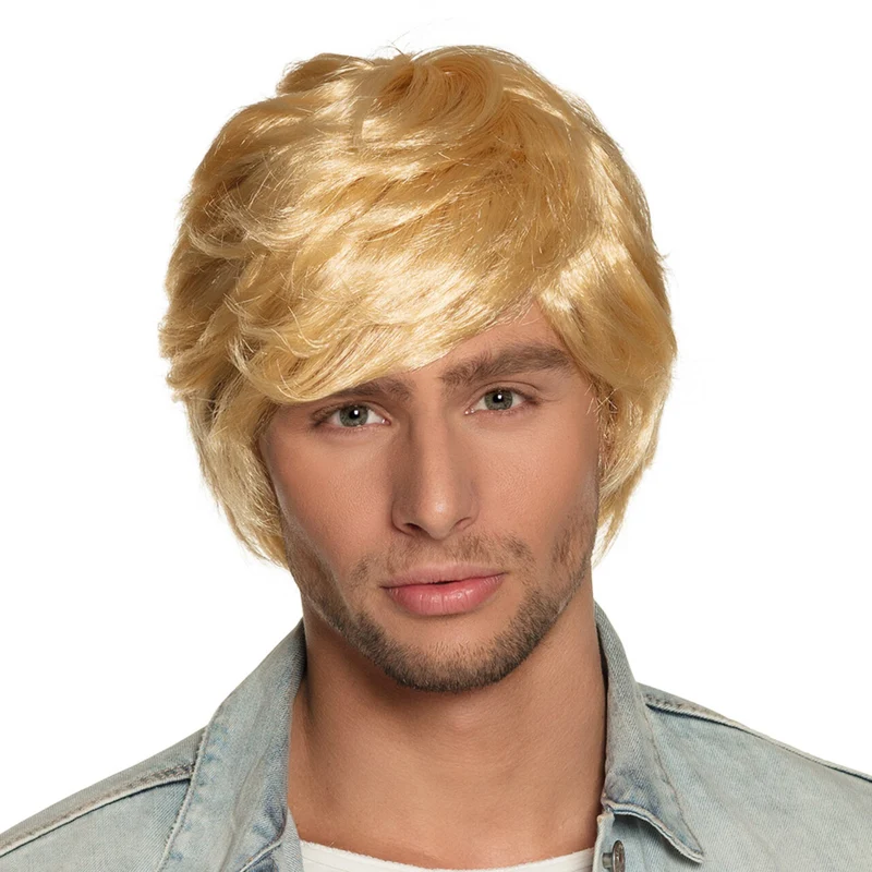 Pruik Knappe Nerd Blond