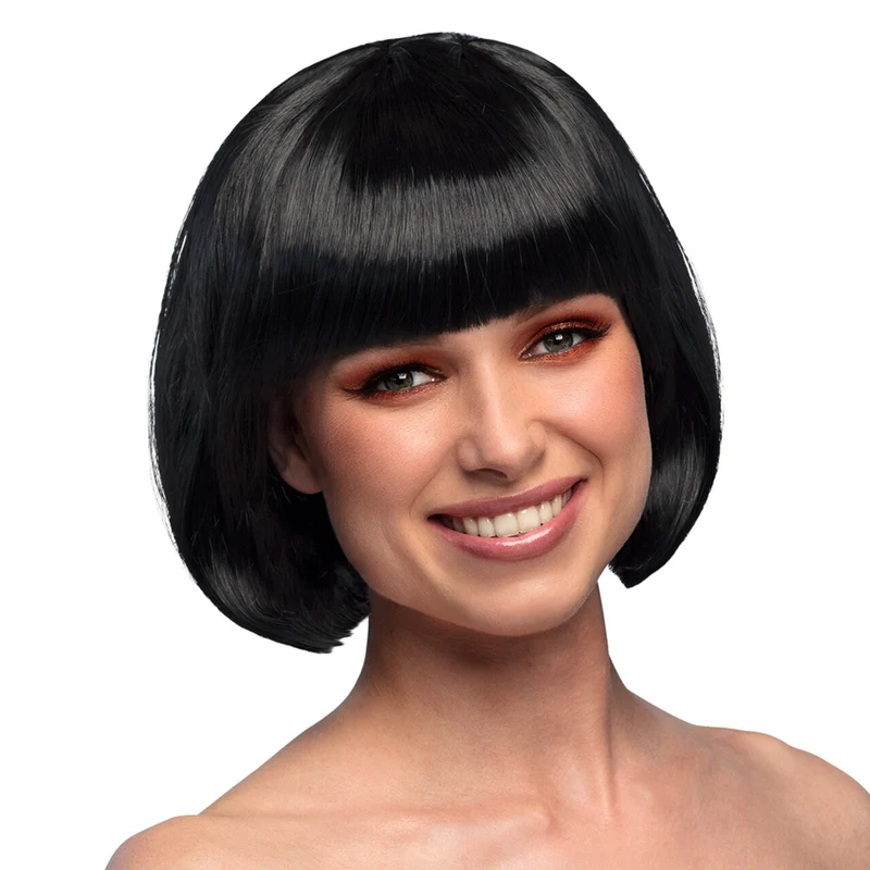 Pruik Cabaret Can Can Zwart