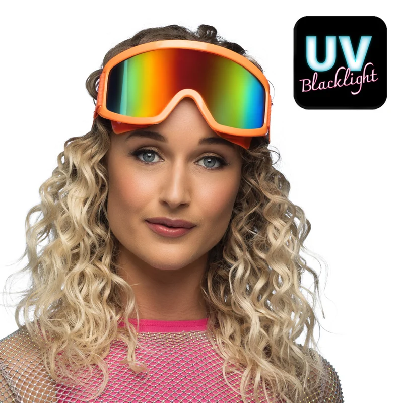 Party Skibril Neonoranje Uv