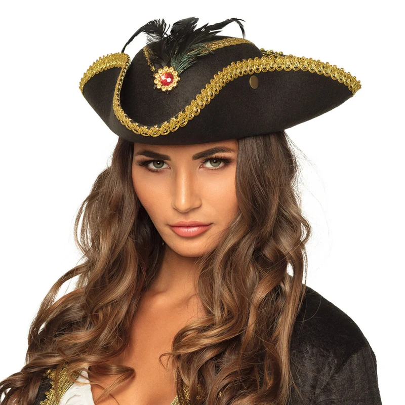 Piratenhoed Admiraal Ruby Black