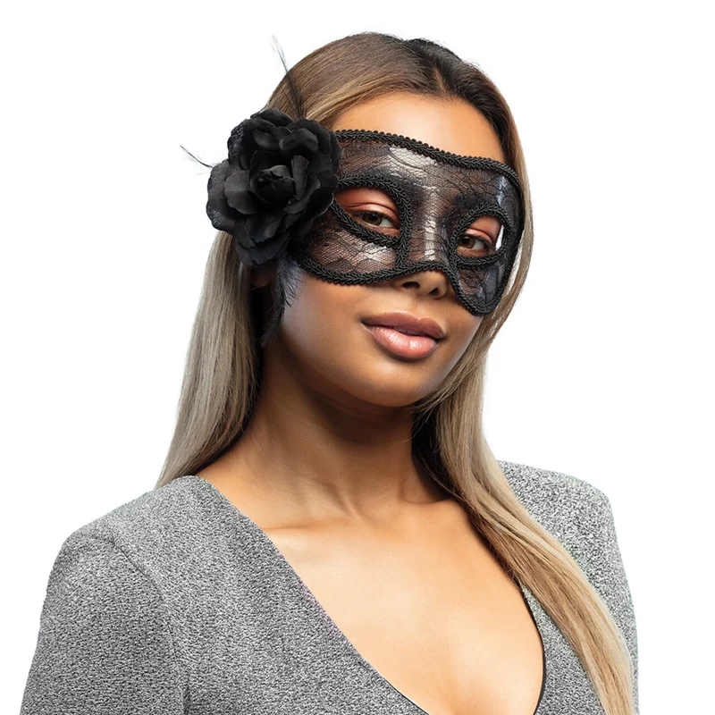 Kanten Oogmasker Mystique Zwart