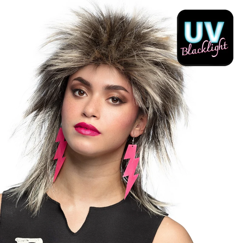 Paar Oorbellen Flash Neonroze Uv