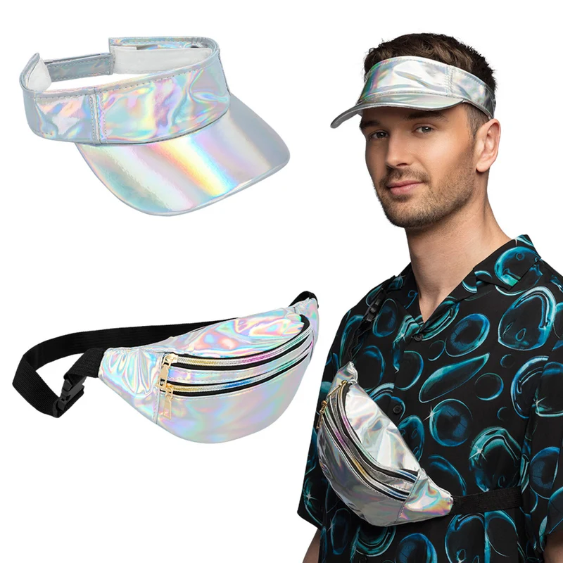 Set Holo Festival Zilver (Zonneklep En Heuptasje)