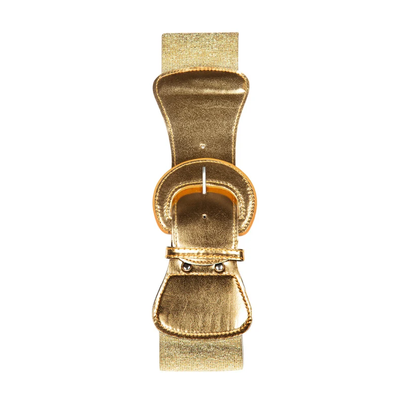 Gouden Elastische Riem Met Gesp