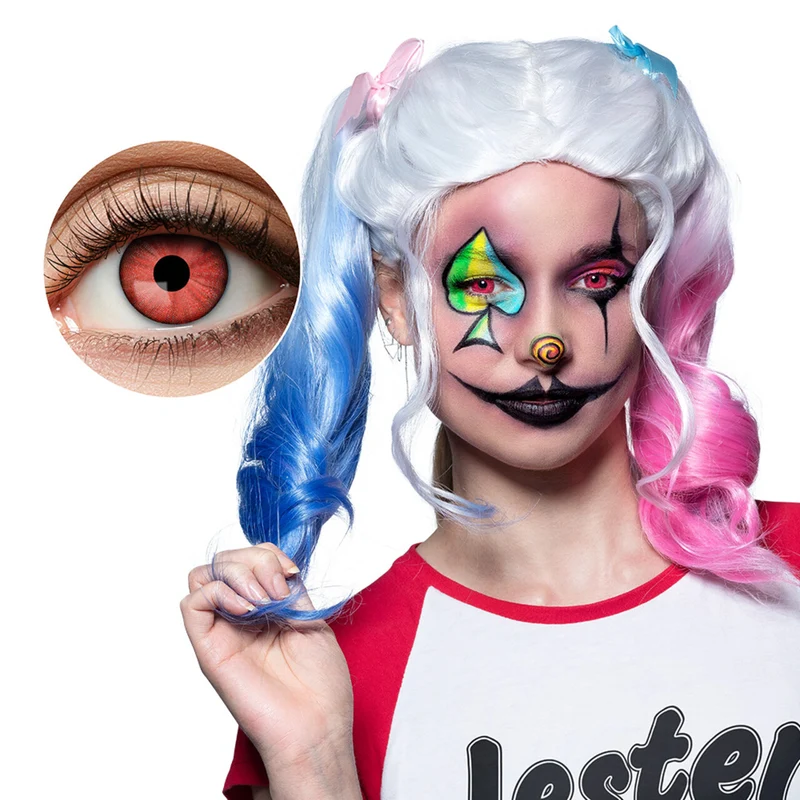 Paar Lenzen Rood Crazy Clown Harley