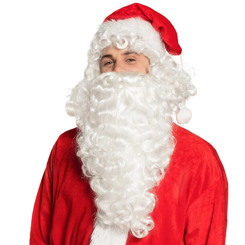 Pruik Kerstman Met Baard