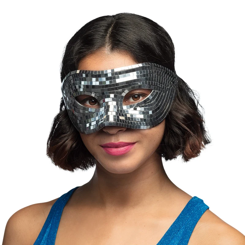 Oogmasker Disco Zilver